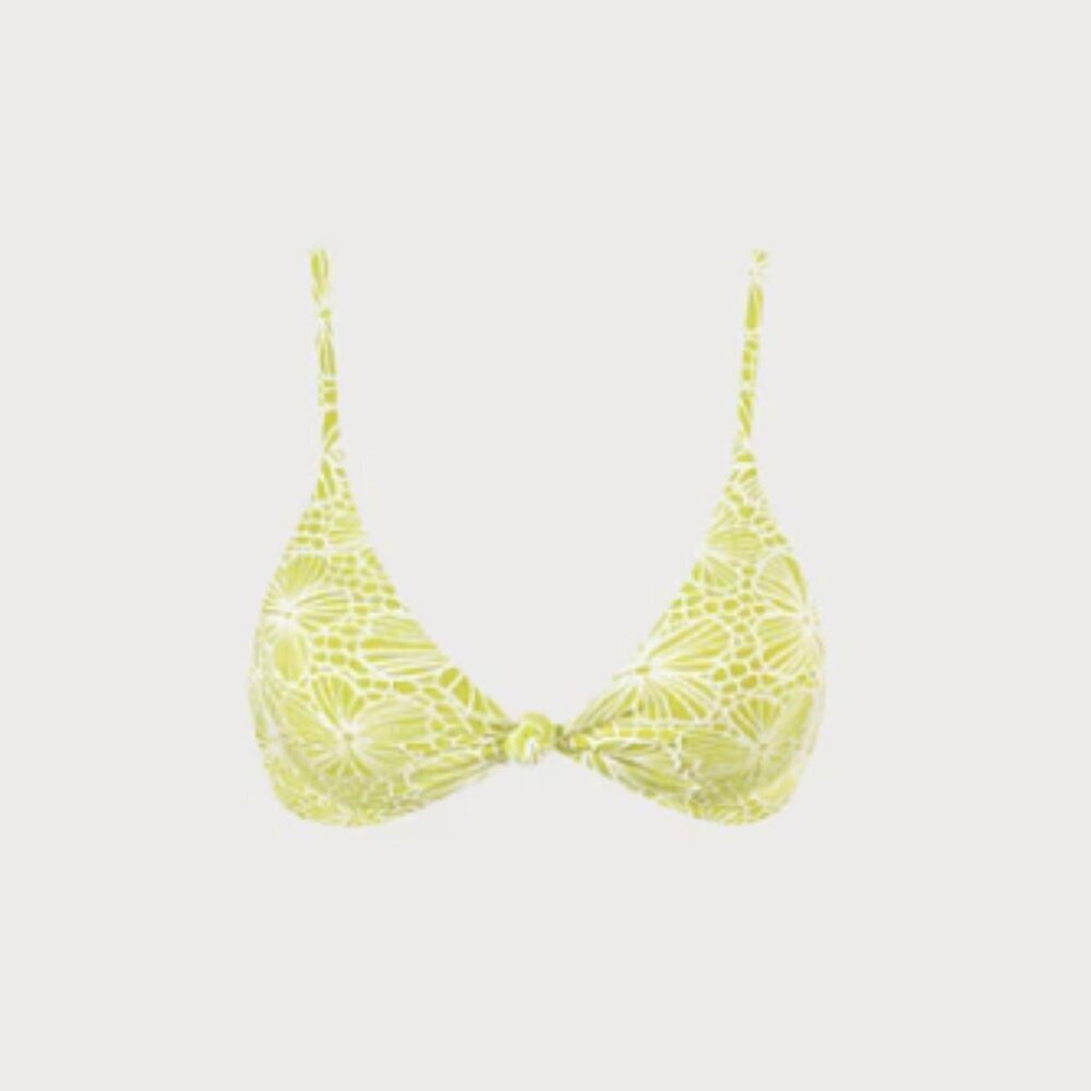 BERLOOK Floral Jacquard Knot Bikini Top ONLY 15 - Picture 7 of 10